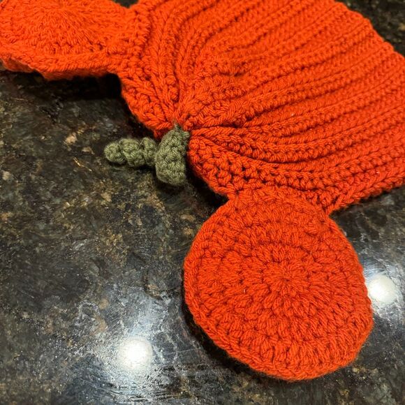 Crochet Pumpkin Disney Mickey Mouse Hat Ears Beanie Handmade Halloween Fall Park - Picture 3 of 7